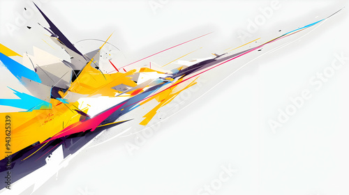 Abstract Shapes Explode in a Burst of Color and Energy, a Dynamic Background