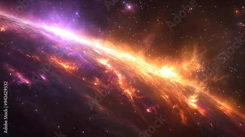 A fiery planet with a glowi...