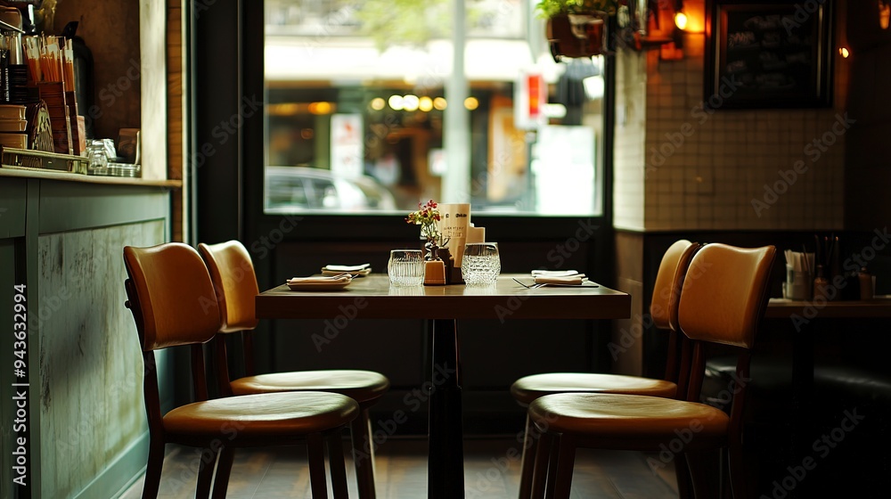 table and chairs in a restaurant table and chairs in a restaurant