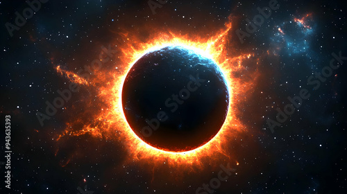 A fiery ring of energy surr...