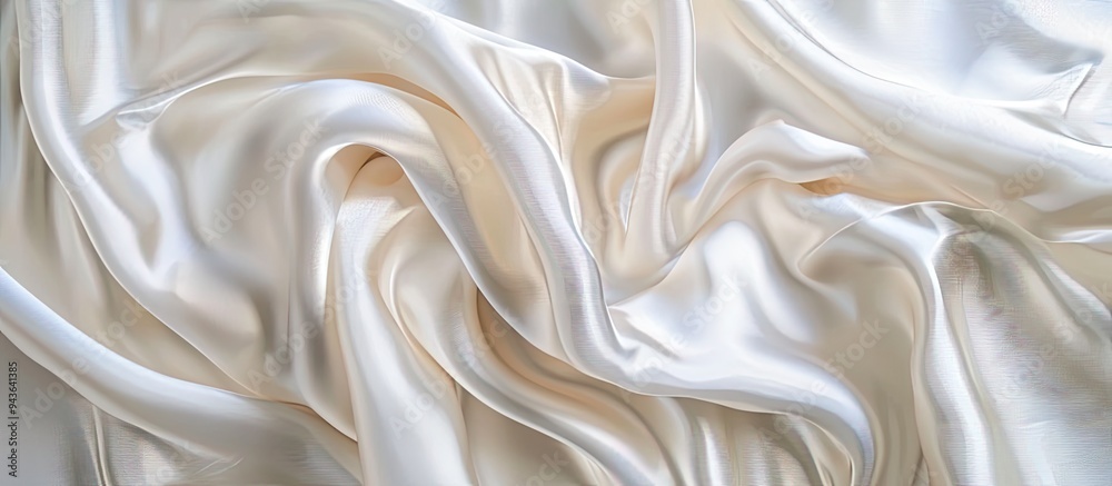 A white silk fabric serving as a background for a copy space image A white silk fabric serving as a background for a copy space image