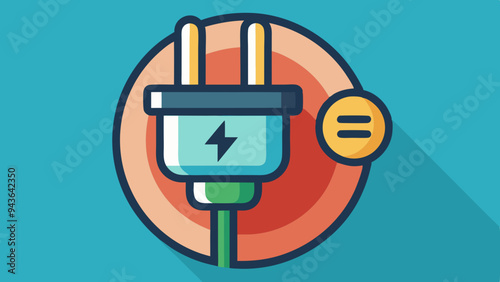 AC power plug icon. stock illustration