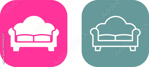 Double Sofa Vector Icon