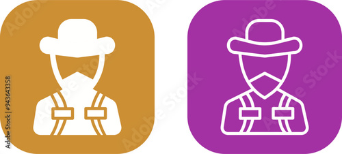 Fotografia Bandit Vector Icon