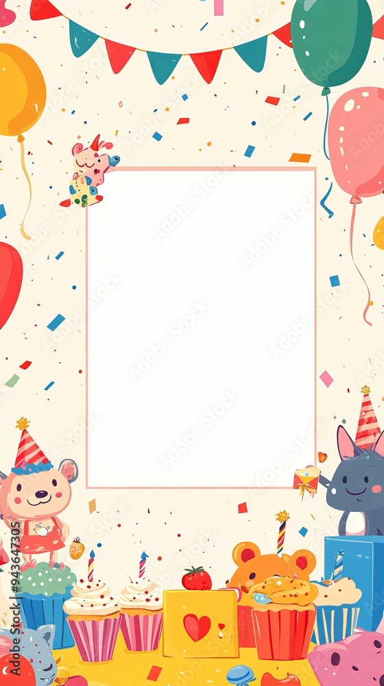 Birthday concept invitation template Birthday concept invitation template