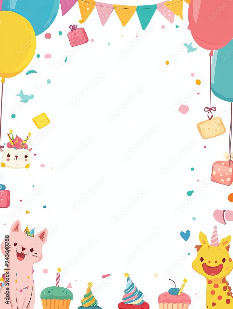 Birthday concept invitation template Birthday concept invitation template