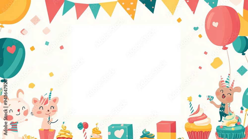Birthday concept invitation template