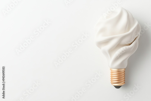 A creative fusion of light bulb and ice cream, symbolizing innovation and freshness in design.