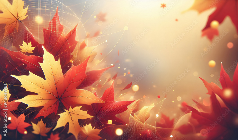 Moderner, herbstlicher Web Hintergrund mit starken Herbst Farben, Illustration, Vorlage copy space Moderner, herbstlicher Web Hintergrund mit starken Herbst Farben, Illustration, Vorlage copy space