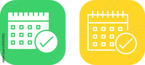 Marked Calendar Vector Icon