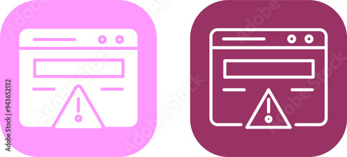 Web Error Vector Icon