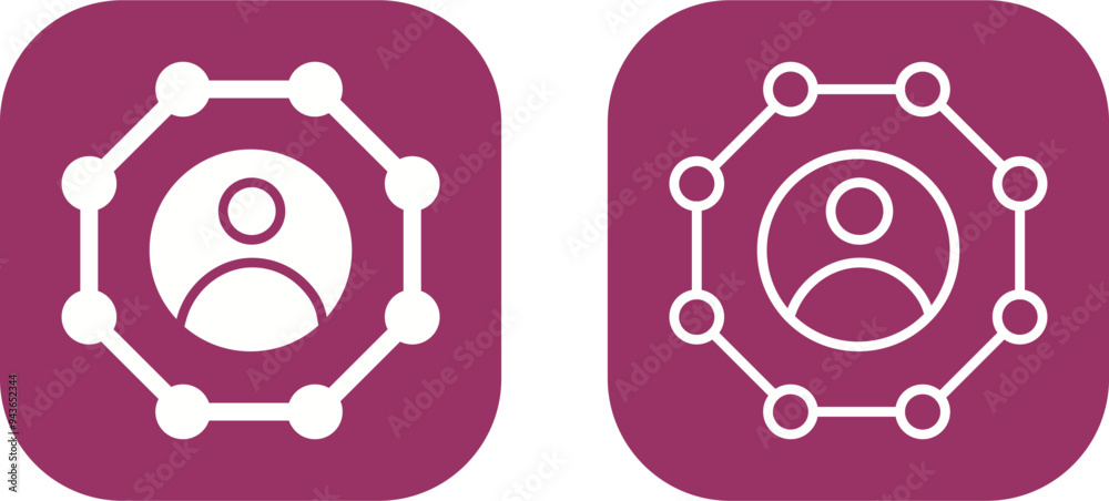 Network Share Vector Icon Network Share Vector Icon