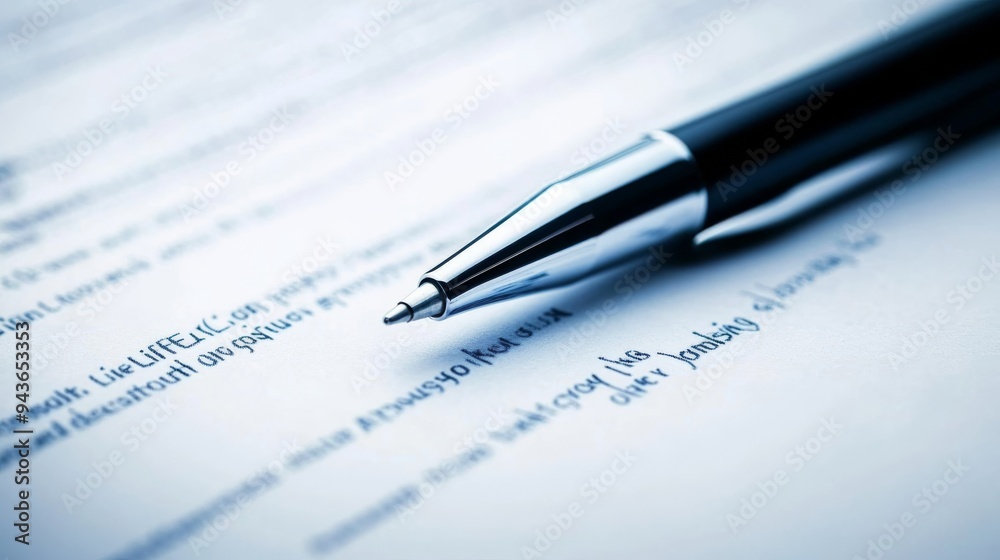 Close-up of pen on the document, Insurance claim paperwork being filled. Sign approval, Insurance concept. Close-up of pen on the document, Insurance claim paperwork being filled. Sign approval, Insurance concept.
