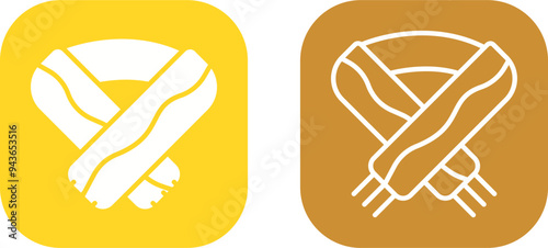 Winter Scarf Vector Icon