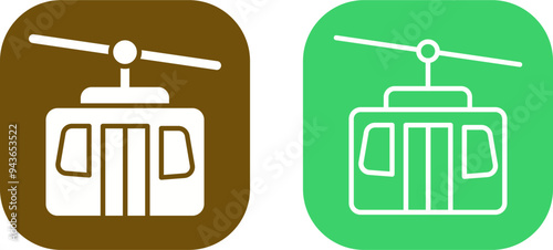 Cable Car Vector Icon