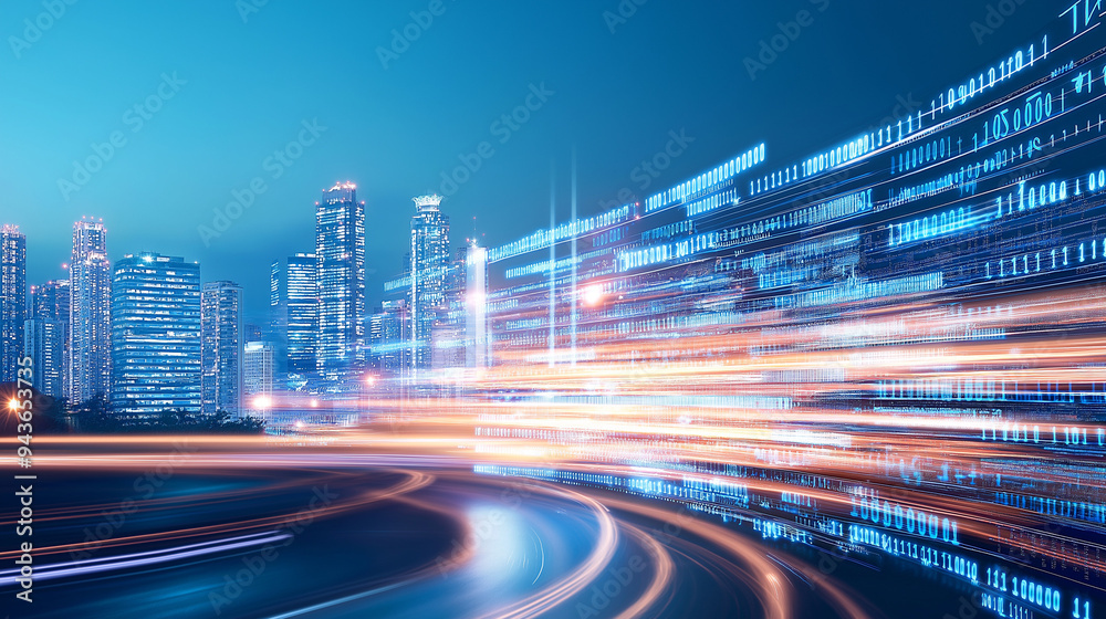 Obraz premium ai imprving digitalization, sucha as paperwork, transport, and getting cities to be smarter.