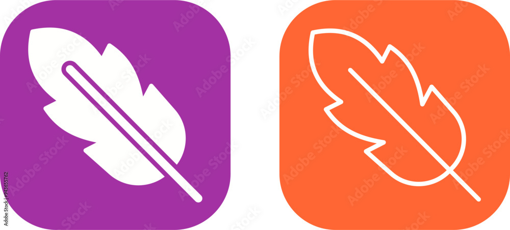 Fototapeta premium Feather Vector Icon