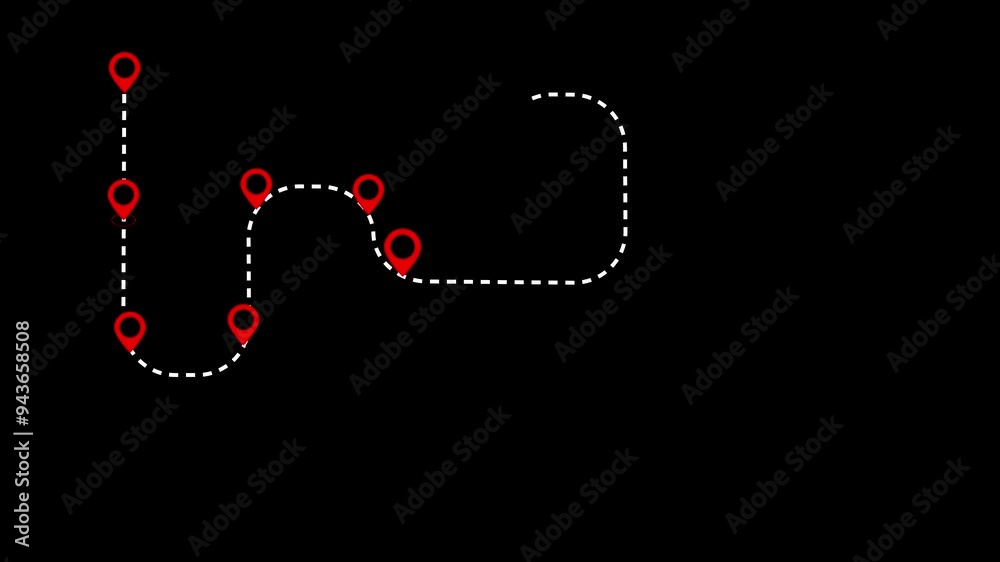 GPS map navigation icon animation. Location Pin Pointer on Background. World map and Location concept.