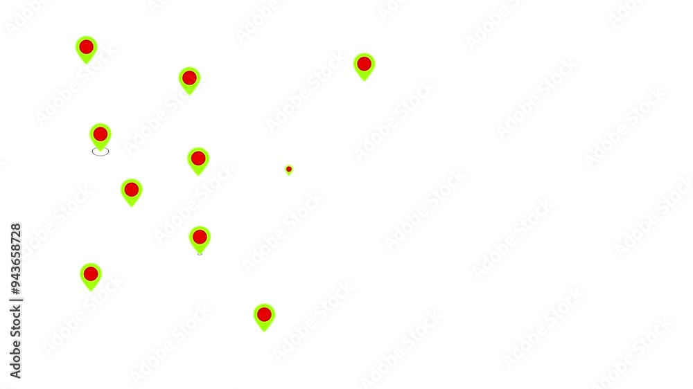 GPS map navigation icon animation. Location Pin Pointer on Background. World map and Location concept. GPS map navigation icon animation. Location Pin Pointer on Background. World map and Location concept.