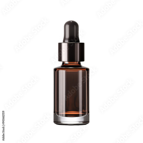 Translucent Dropper Bottle Isolated on a Transparent Background