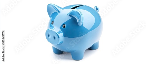 Blue piggy bank as a moneyb...