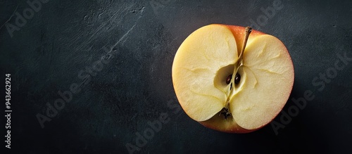 The apple has been sliced a...