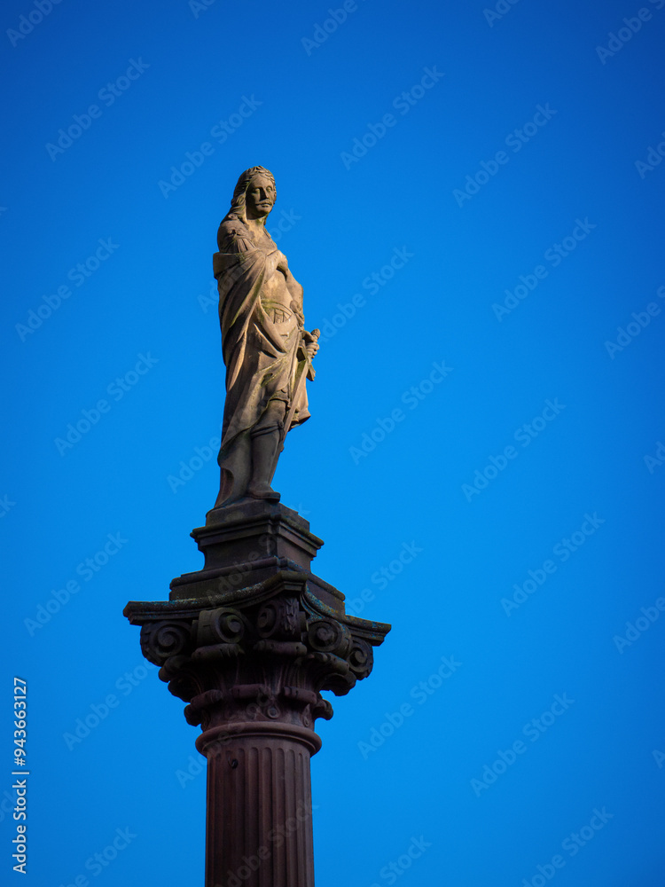 Fototapeta premium Martyr Saint Alexander Statue Freiburg Muenster
