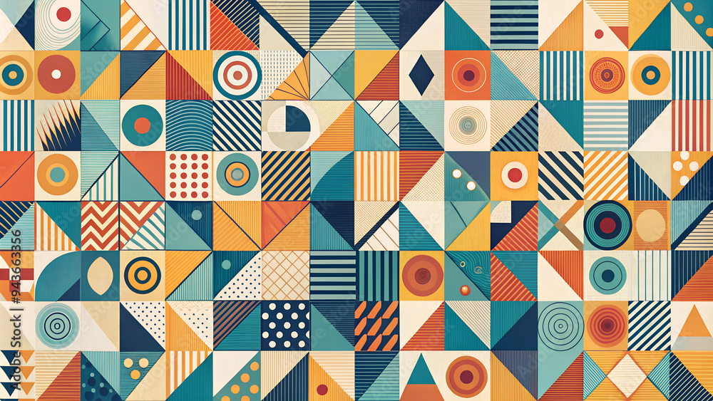 Geometric wallpaper with simple shapes - minimalism Geometric wallpaper with simple shapes - minimalism