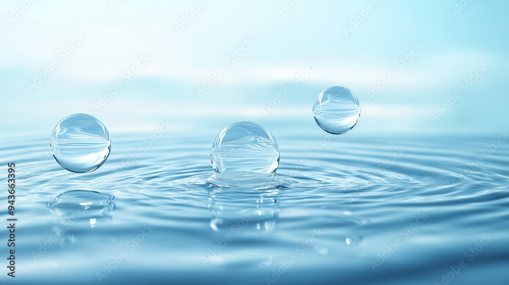 Droplets Creating Ripples on Water Surface Droplets Creating Ripples on Water Surface