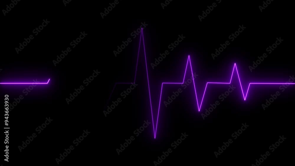 Glowing neon heartbeat pulse line animation. Neon heartbeat monitor ekg line animation. Medical laboratory concept. Glowing neon heartbeat pulse line animation. Neon heartbeat monitor ekg line animation. Medical laboratory concept.