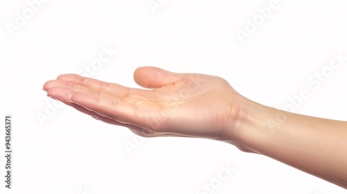 Woman's Hand Presenting, Isolated on White Background
