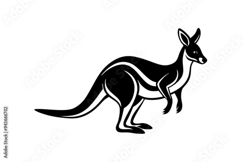 Kangaroo silhouette vector illustration