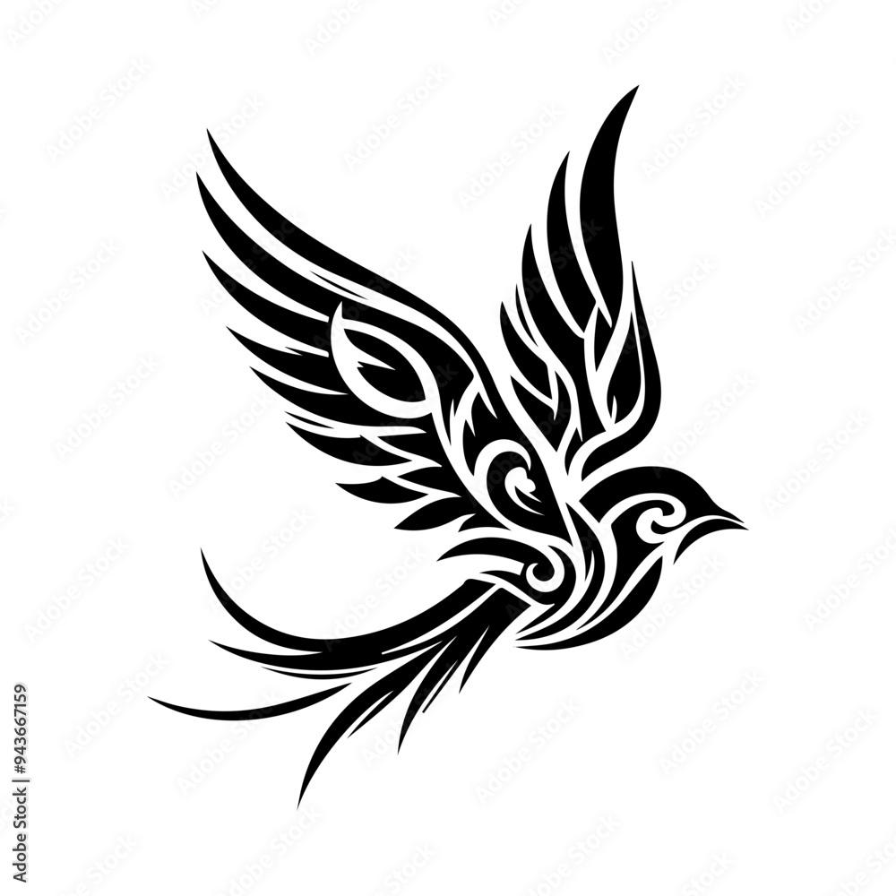 Tribal Hummingbird tatoo Tribal Hummingbird tatoo