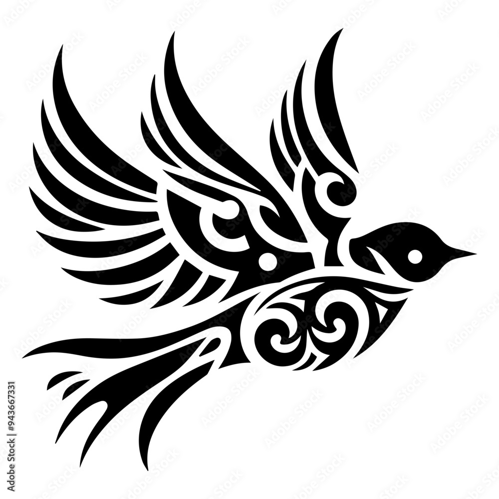 Tribal Hummingbird tatoo Tribal Hummingbird tatoo