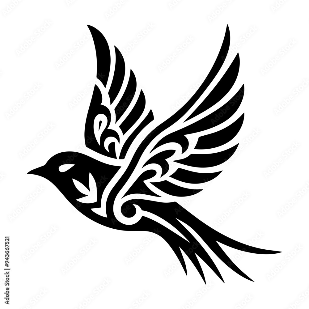 Fototapeta premium Tribal Hummingbird tatoo