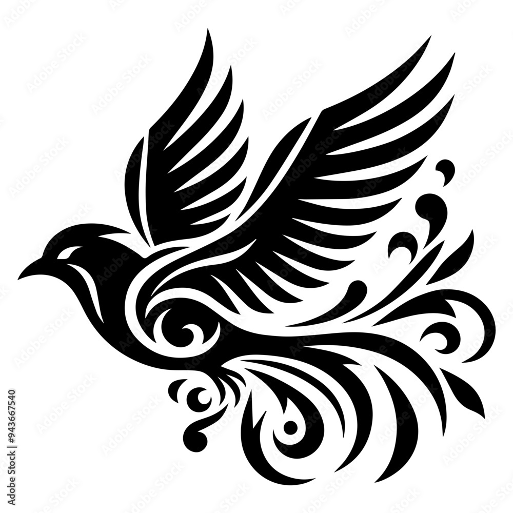 Tribal Hummingbird tatoo Tribal Hummingbird tatoo