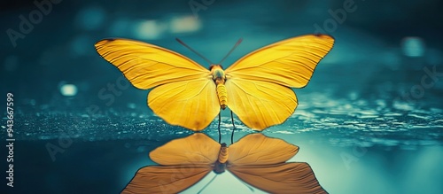 Close up of a yellow butter...