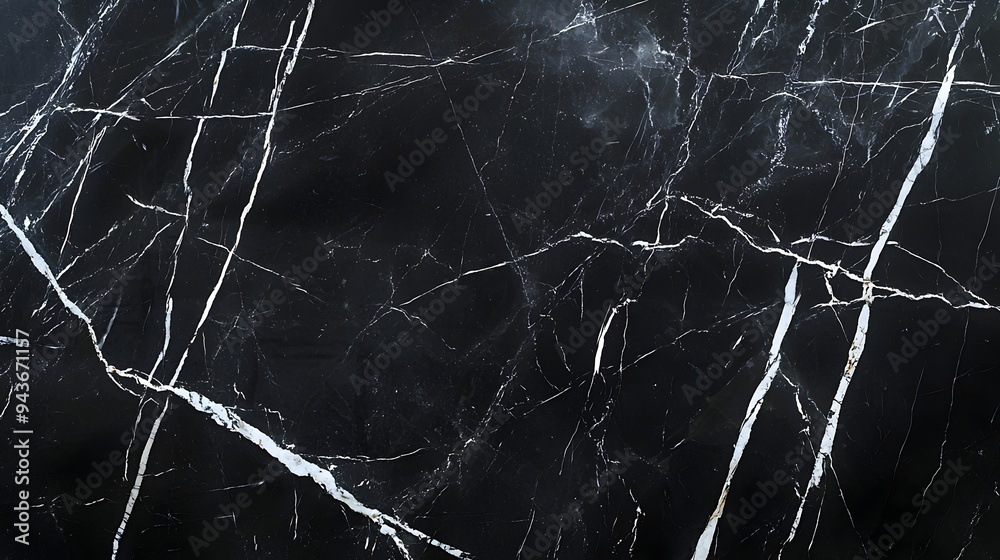 Dramatic Black Marble Texture with Intricate Cracked Pattern Dramatic Black Marble Texture with Intricate Cracked Pattern