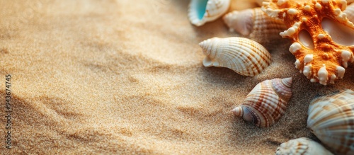 Lovely sea shells on a sand...