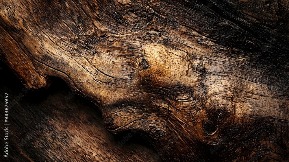 Obraz premium Weathered Wooden Texture with Rustic Grain Pattern Background