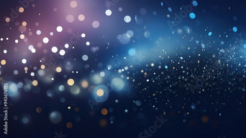 blue and orange glow particle abstract Bokeh background