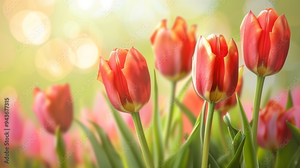 Macro photo tulip flower closeup with sun light bright blooming petal background Macro photo tulip flower closeup with sun light bright blooming petal background