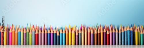Vibrant wooden pencils isolated on white background with blank space for text or design