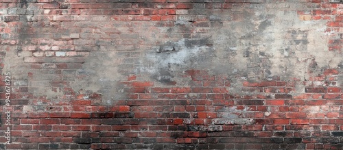 Large vintage old brick wal...