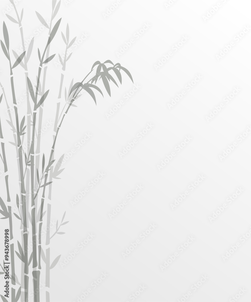 Fototapeta premium Floral Background. Bamboo trees. Vector illustration. Background can be used for advertising, product design and much more