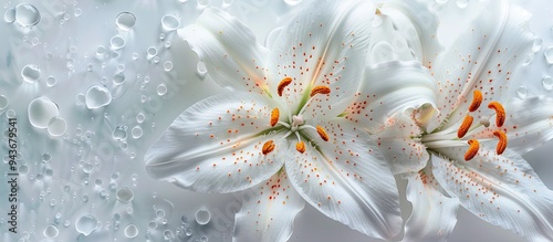 Delicate white tiger lily s...