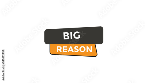 Big reason button web banner templates. Vector Illustration 
