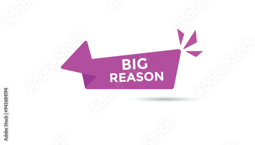 Big reason button web banner templates. Vector Illustration 
