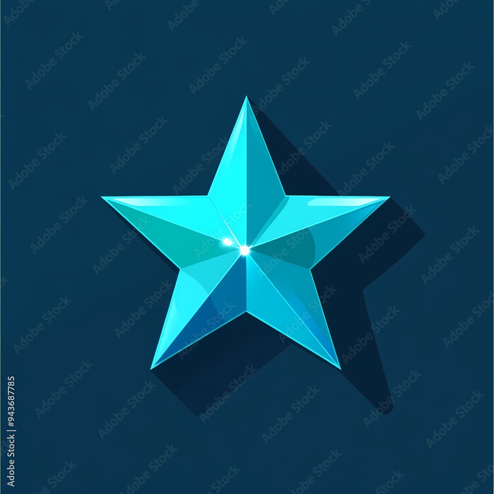 A Single, Shiny, Blue Star with a Long Shadow A Single, Shiny, Blue Star with a Long Shadow