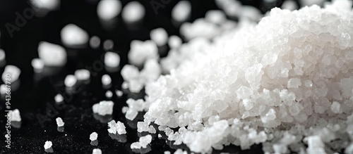 Close up of white salt agai...
